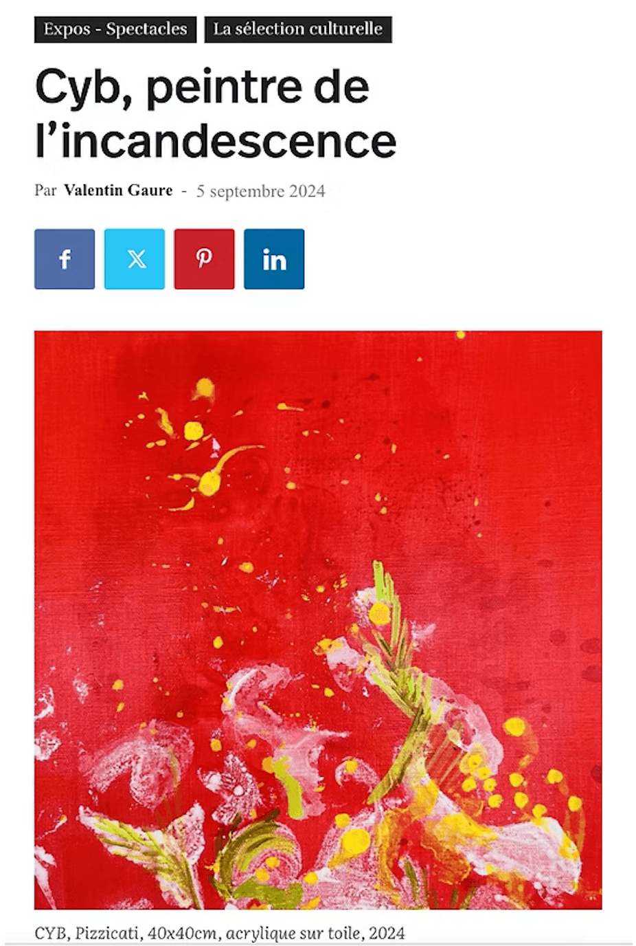 Cyb, pittrice dell'incandescenza