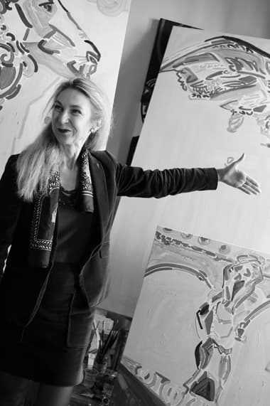 Portrait de Cyb dans son atelier