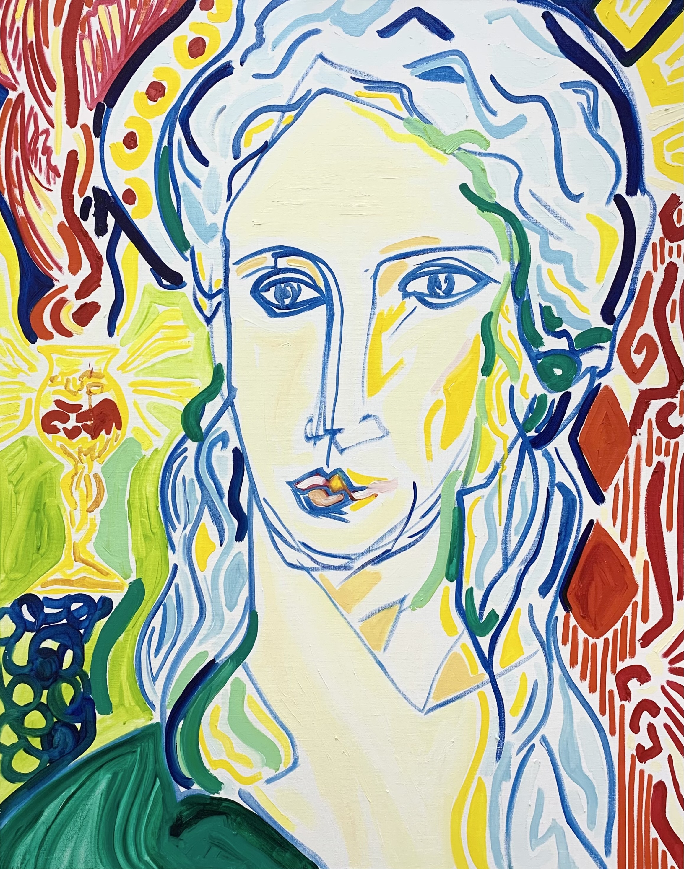 « Diotime » — CYB, huile sur toile 92×73 cm, série Portraits, 2021