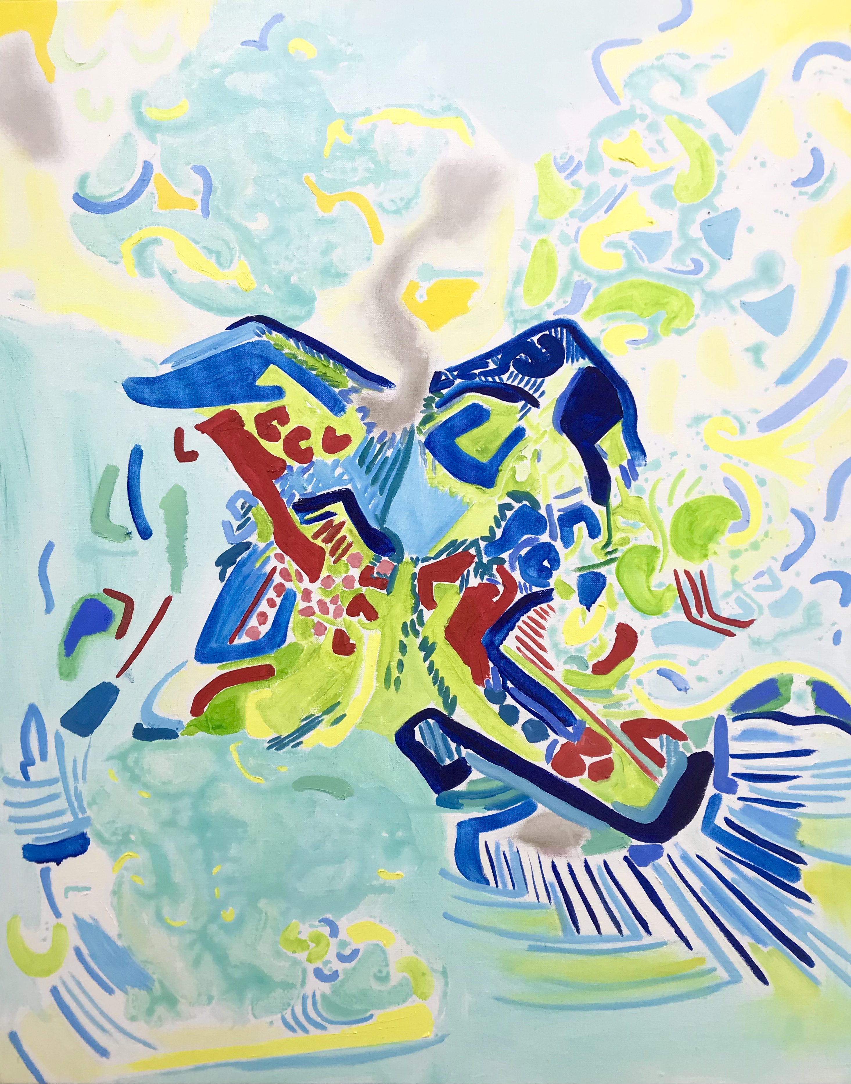 « Enjoji » — CYB, huile sur toile 92×73 cm, série Enjoji, 2022