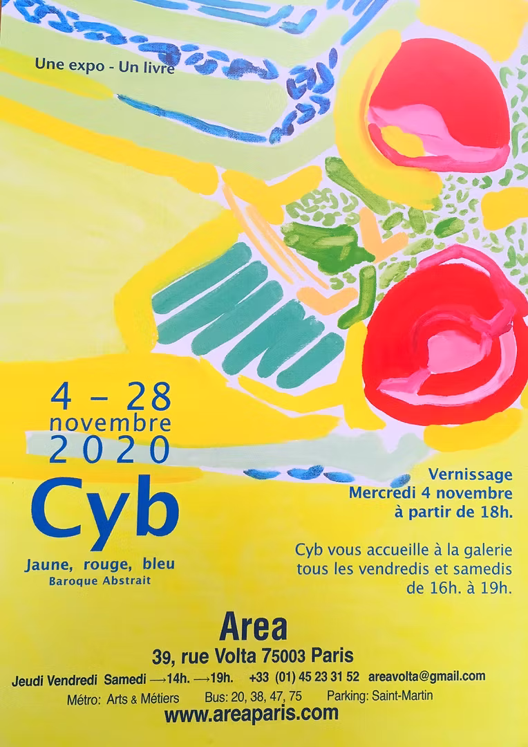 Jaune, rouge, bleu — Galerie Area Paris, exhibition by CYB at Paris — photo 2