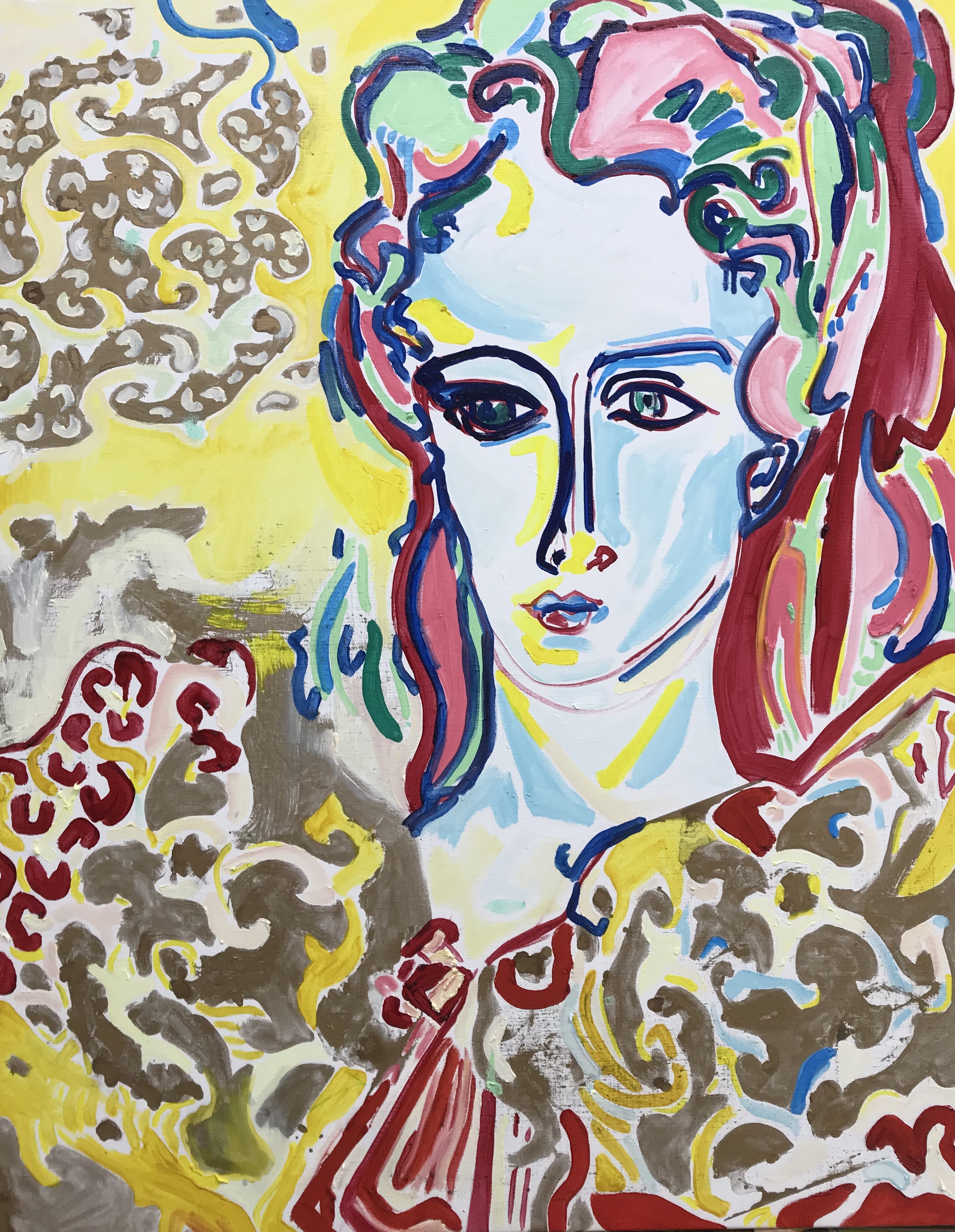 « La Sanseverina » — CYB, huile sur toile 92×73 cm, série Portraits, 2022