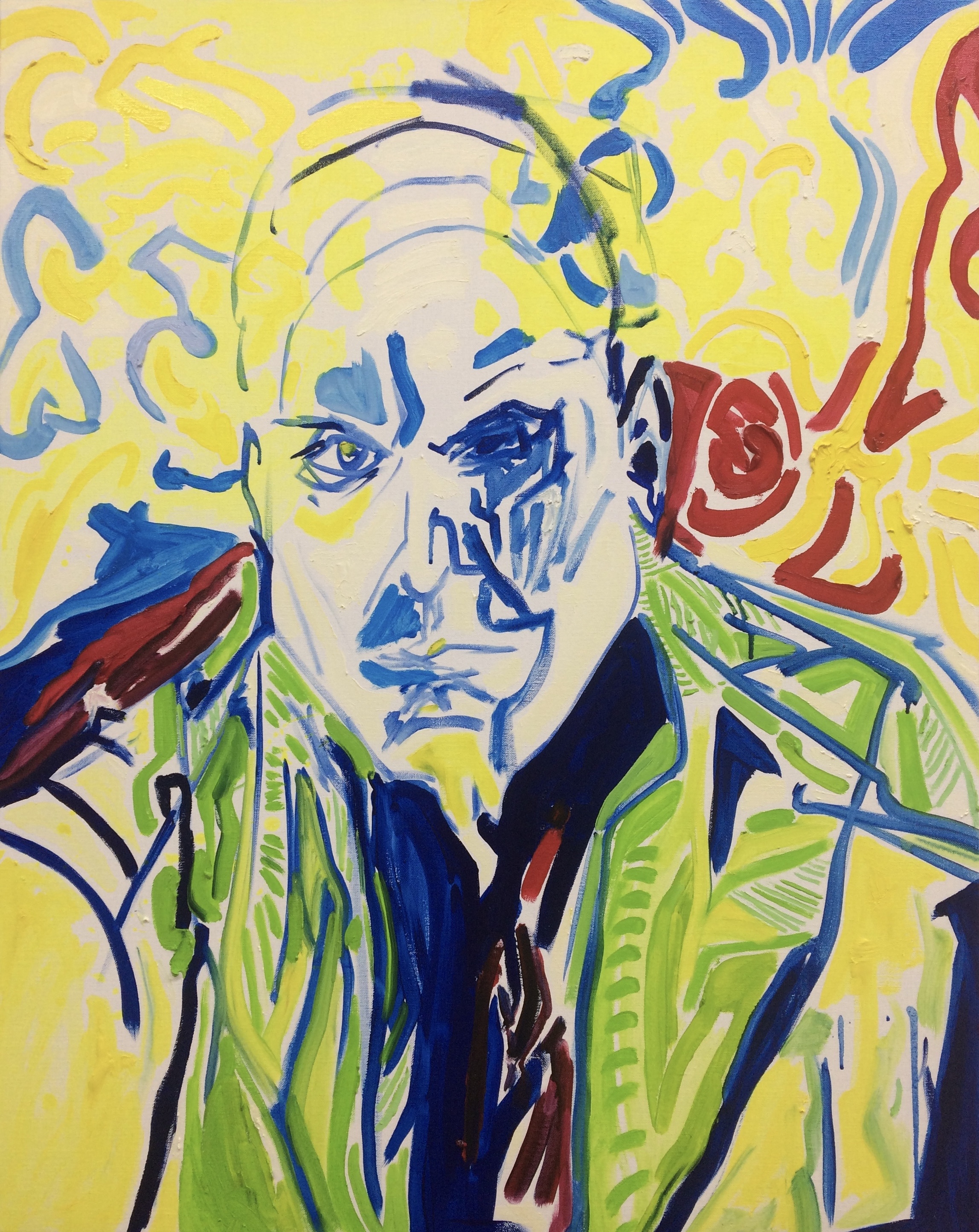 « Socrate » — CYB, huile sur toile 92×73 cm, série Portraits, 2021