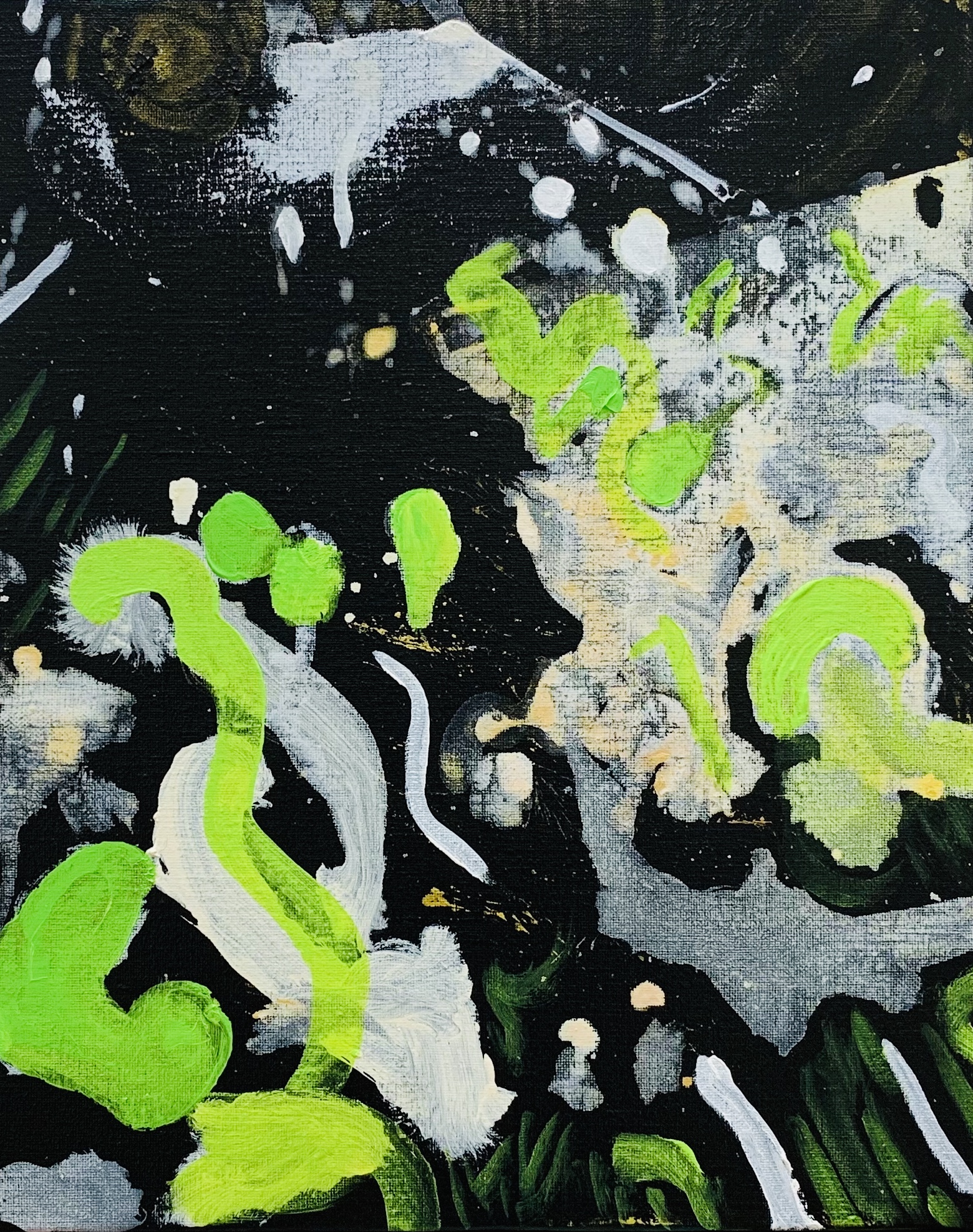 « Stromboli » — CYB, acrylique sur toile 41×33 cm, série Stromboli, 2023