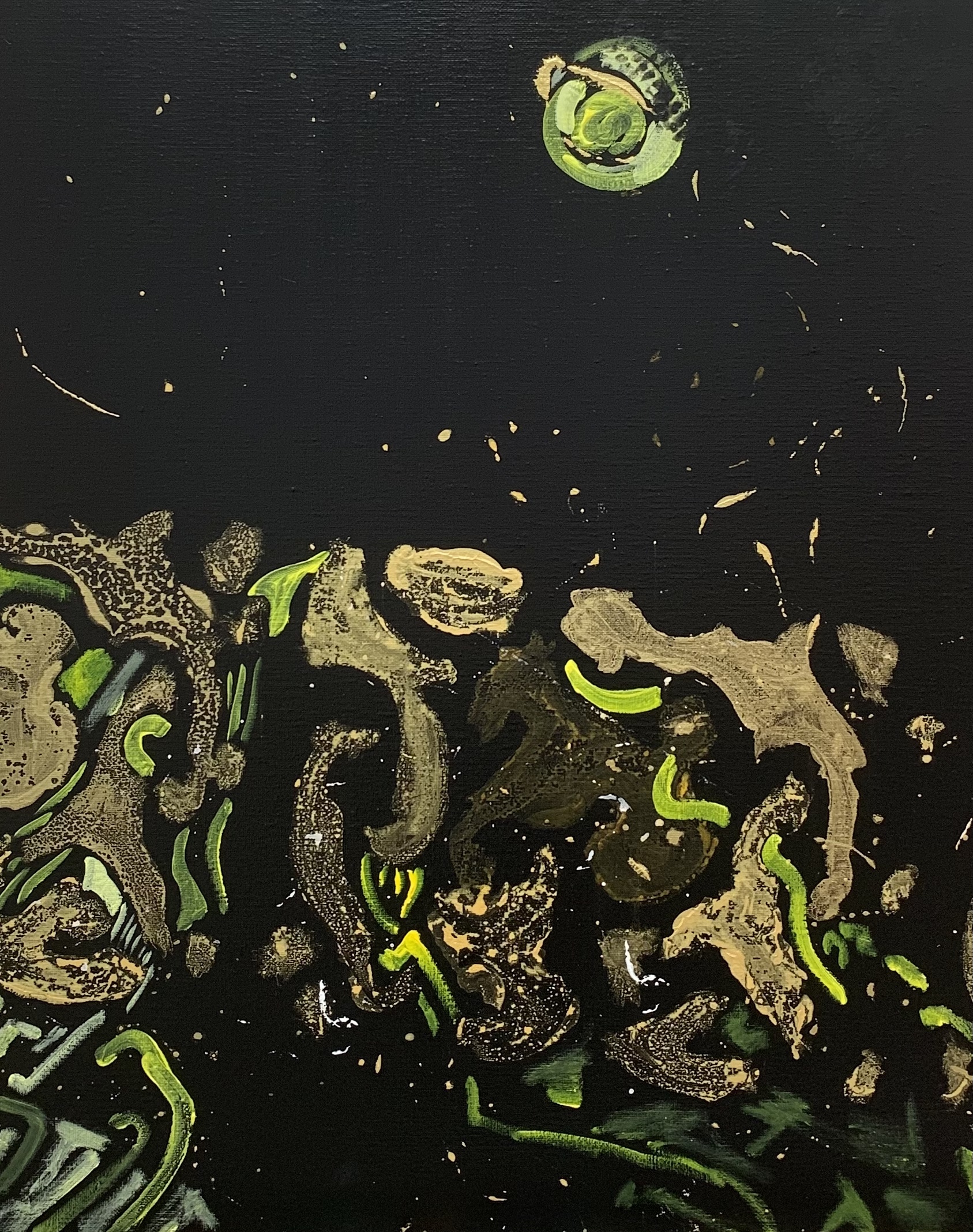 « Stromboli » — CYB, acrylique sur toile 61×50 cm, série Stromboli, 2023