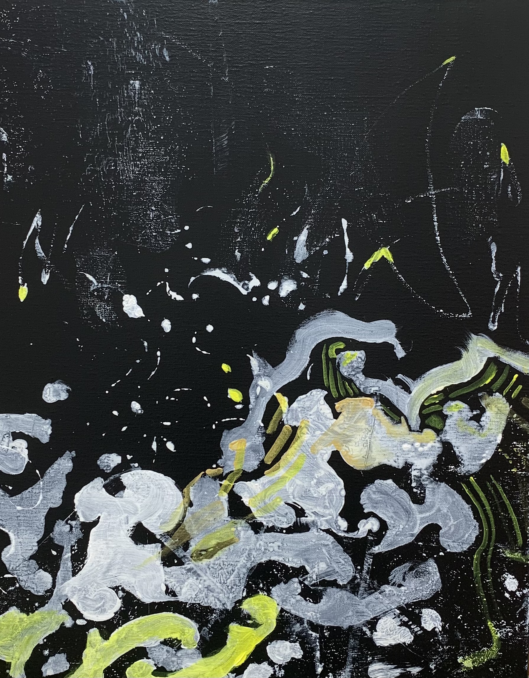 « Stromboli » — CYB, acrylique sur toile 61×50 cm, série Stromboli, 2023