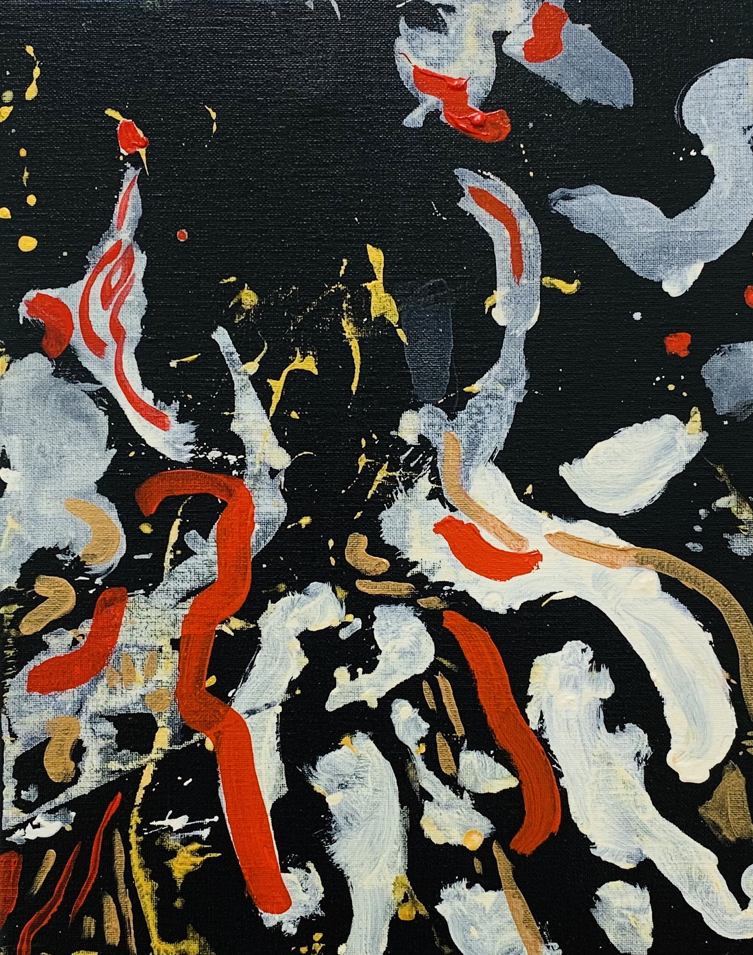 « Stromboli Leone » — CYB, acrylique sur toile 41×33 cm, série Stromboli, 2023