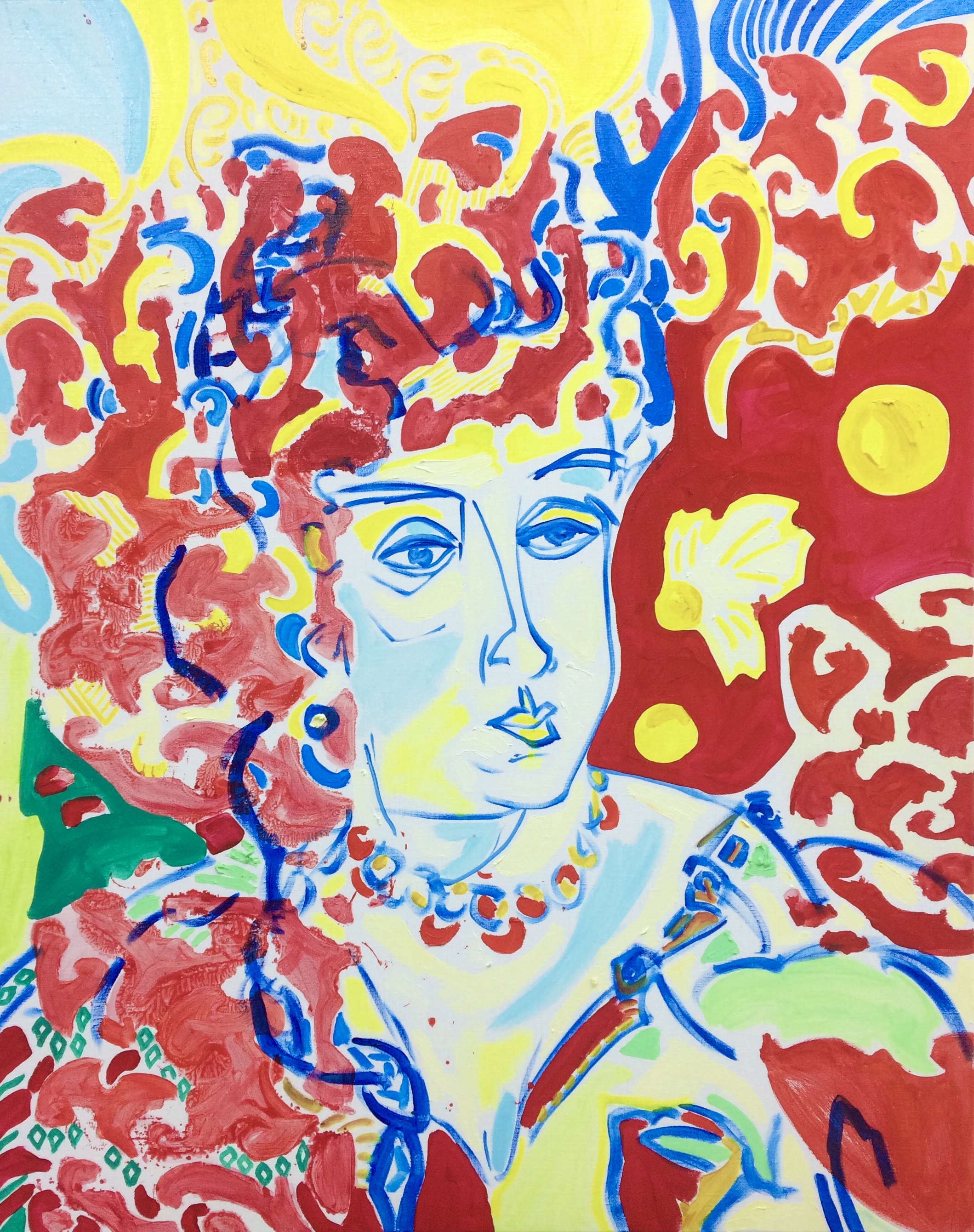 « Veneziana » — CYB, huile sur toile 92×73 cm, série Portraits, 2021