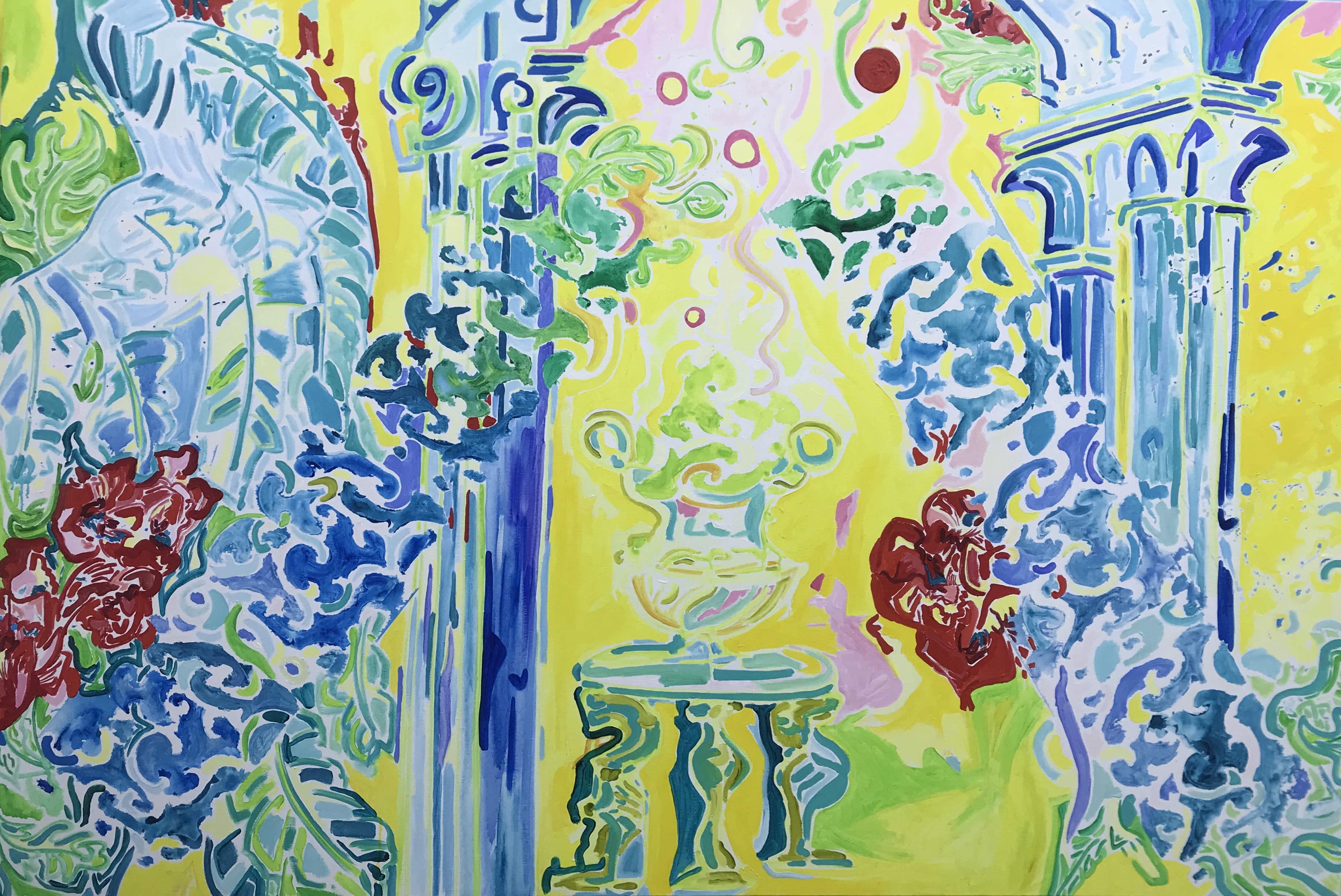 « Vivants piliers » — CYB, acrylique sur toile 130×195 cm, série Vivants piliers, 2022