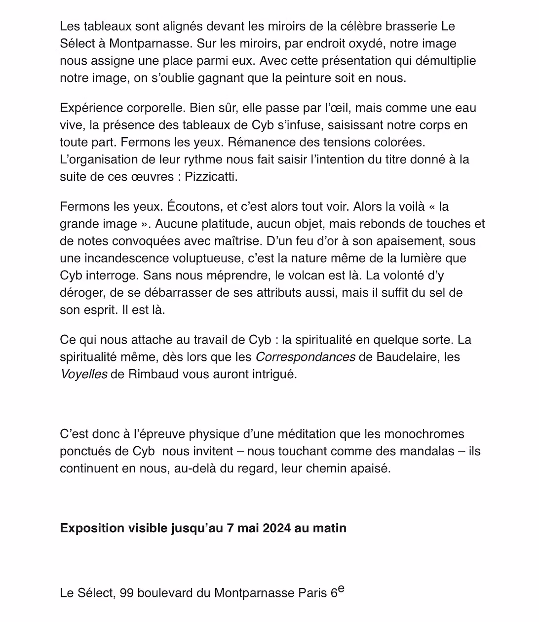 Press article about CYB, contemporary painter - 11