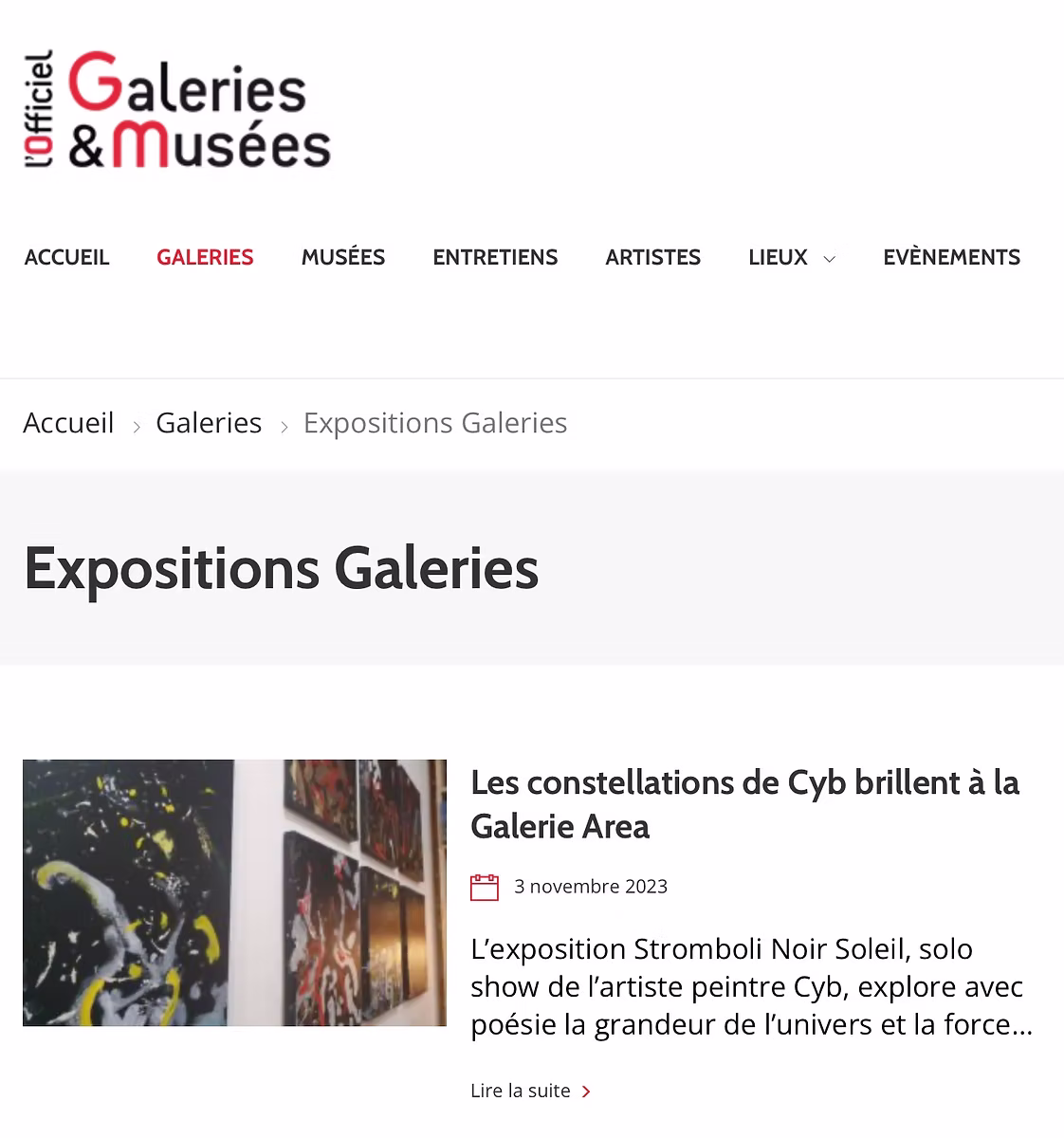 Press article about CYB, contemporary painter - 13