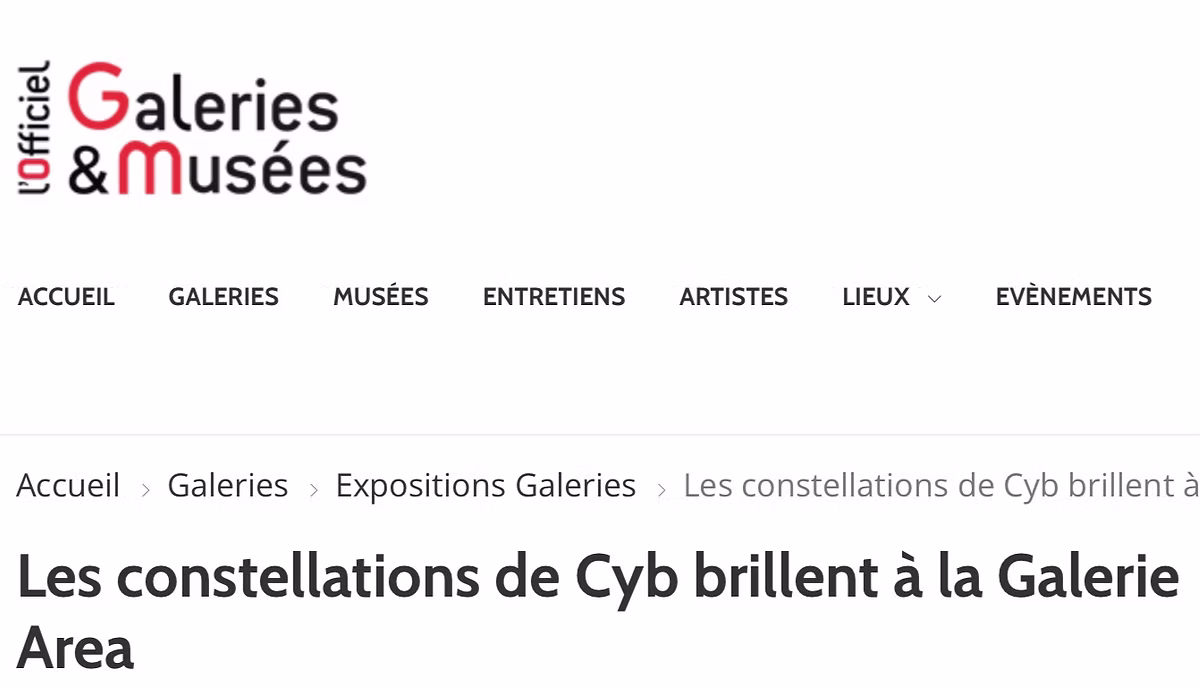 Press article about CYB, contemporary painter - 15