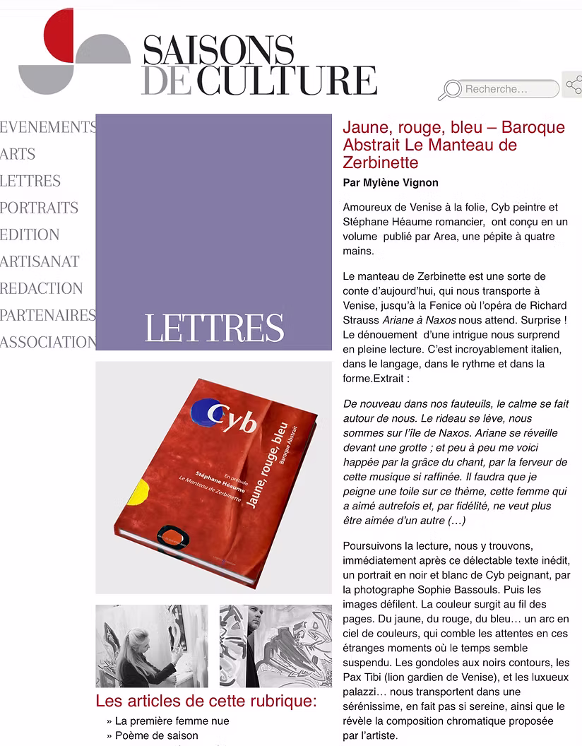 Press article about CYB, contemporary painter - 25