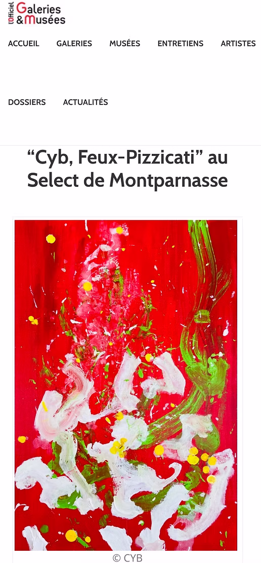 Press article about CYB, contemporary painter - 9
