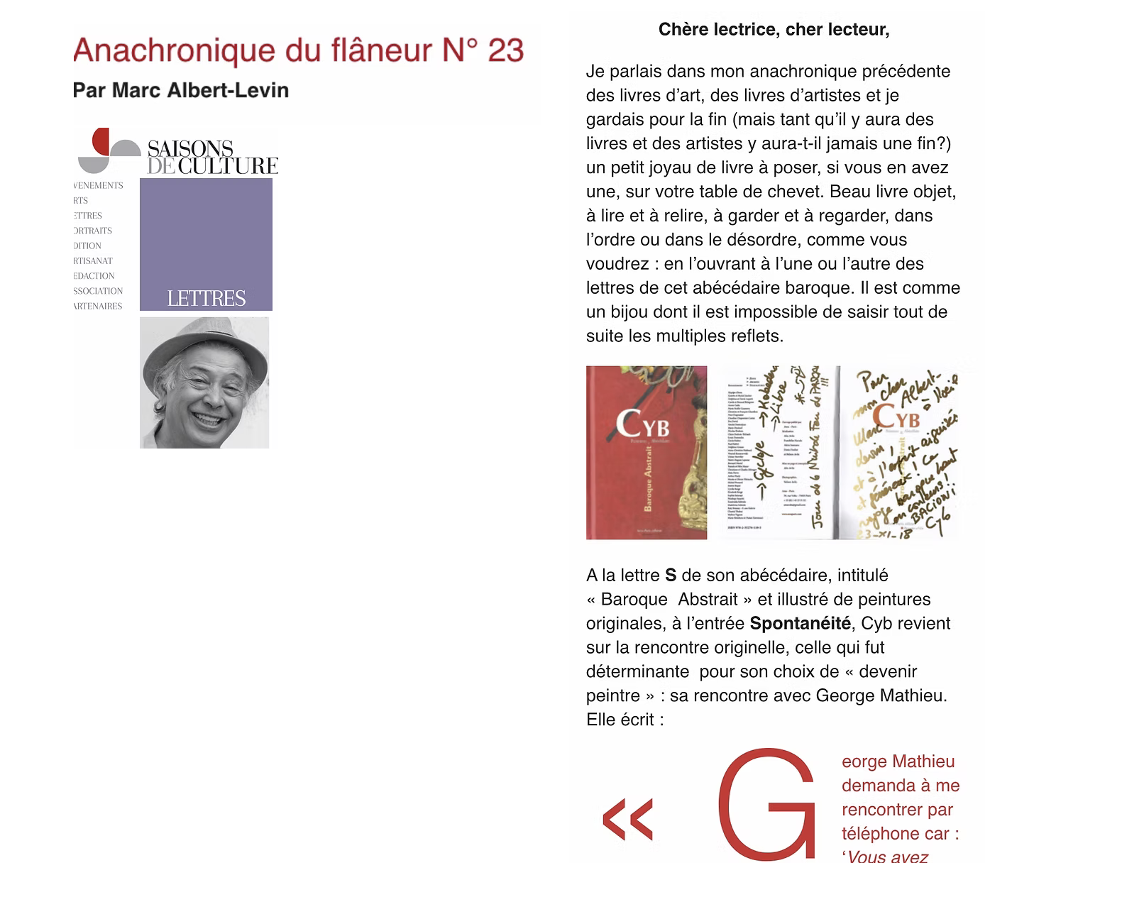 Press article about CYB, contemporary painter - 34