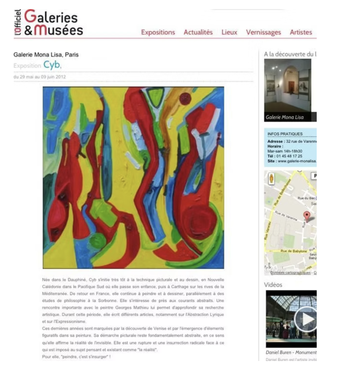 Press article about CYB, contemporary painter - 42