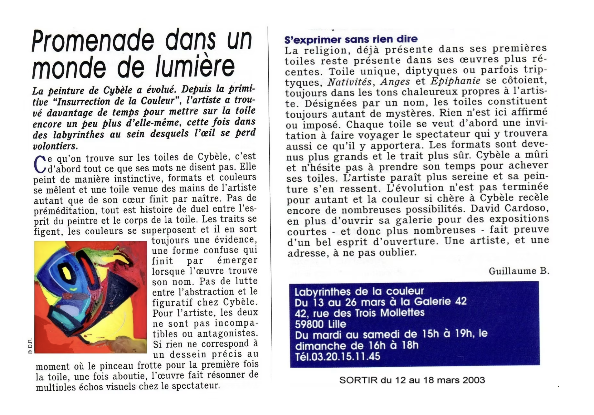 Press article about CYB, contemporary painter - 46